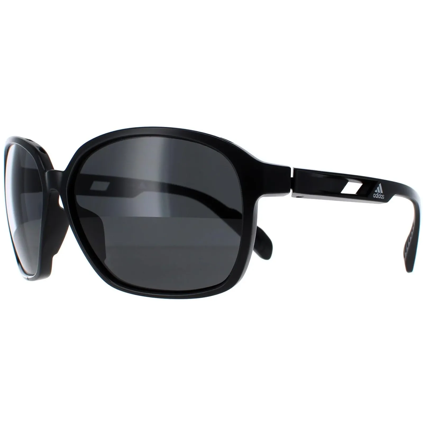 Adidas Adidas|Oval^Sunglasses SP0013 01A Shiny Black Contrast Grey