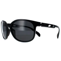 Adidas Oval^Sunglasses SP0011 01A Shiny Black Contrast Grey