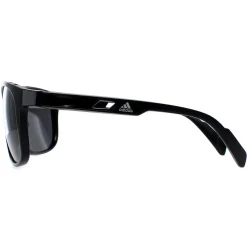 Adidas Oval^Sunglasses SP0011 01A Shiny Black Contrast Grey