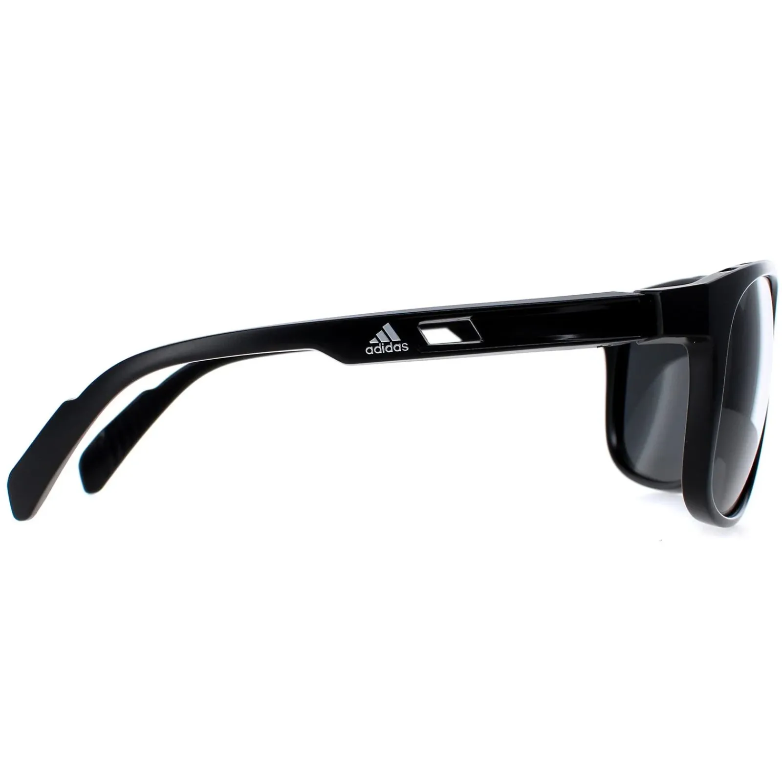 Adidas Oval^Sunglasses SP0011 01A Shiny Black Contrast Grey