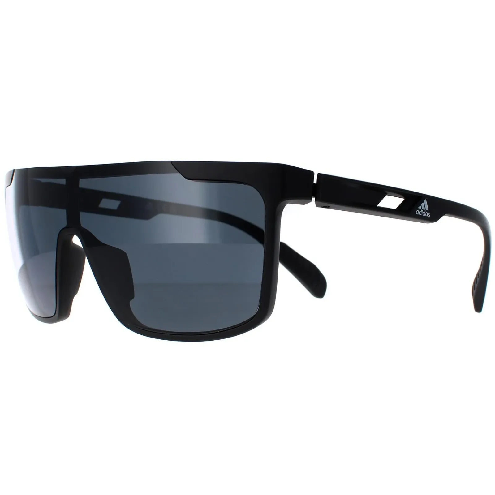Adidas Shield^Sunglasses SP0020 02D Matte Black Smoke Polarized