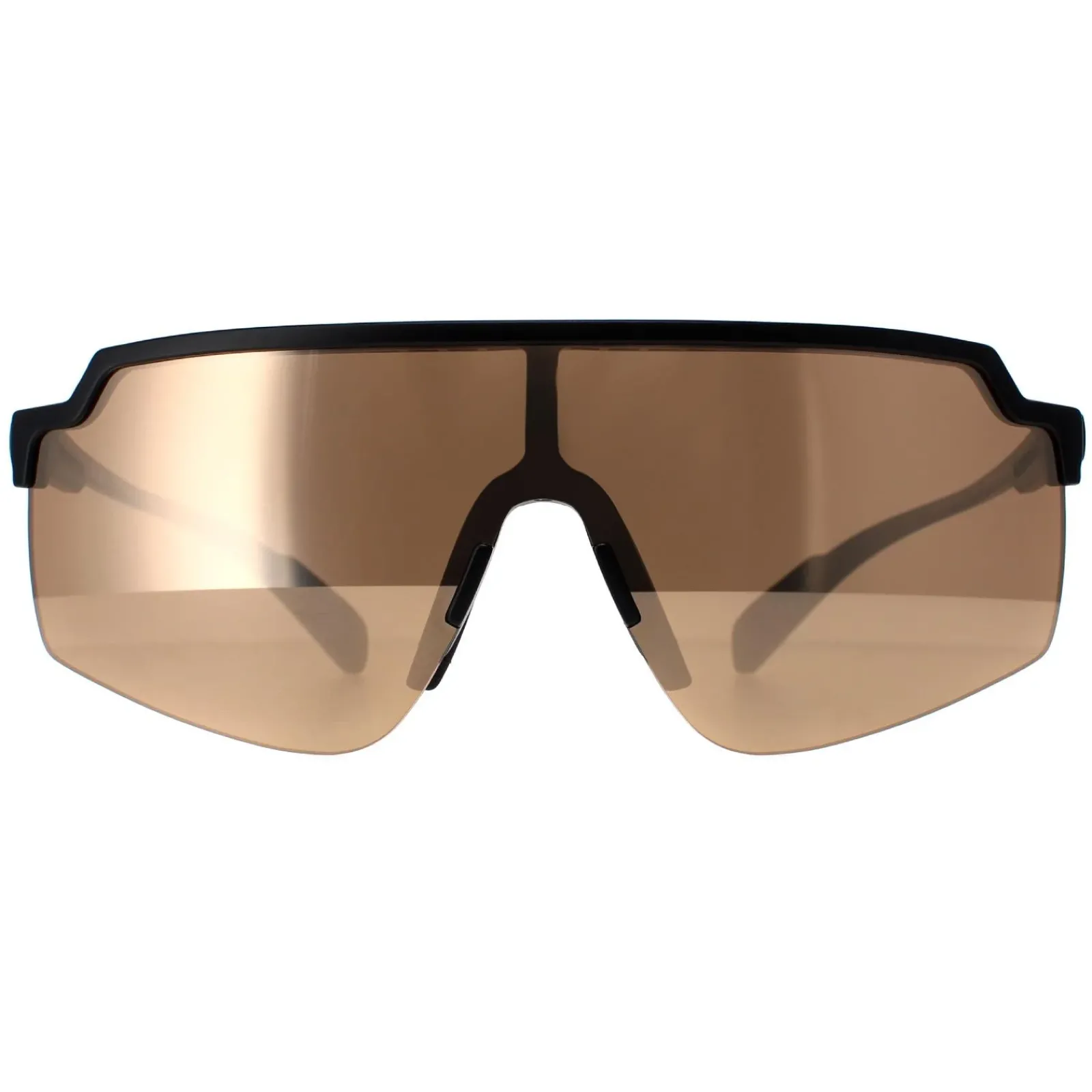 Adidas Shield^Sunglasses SP0018 01G Shiny Black Contrast Mirror Gold