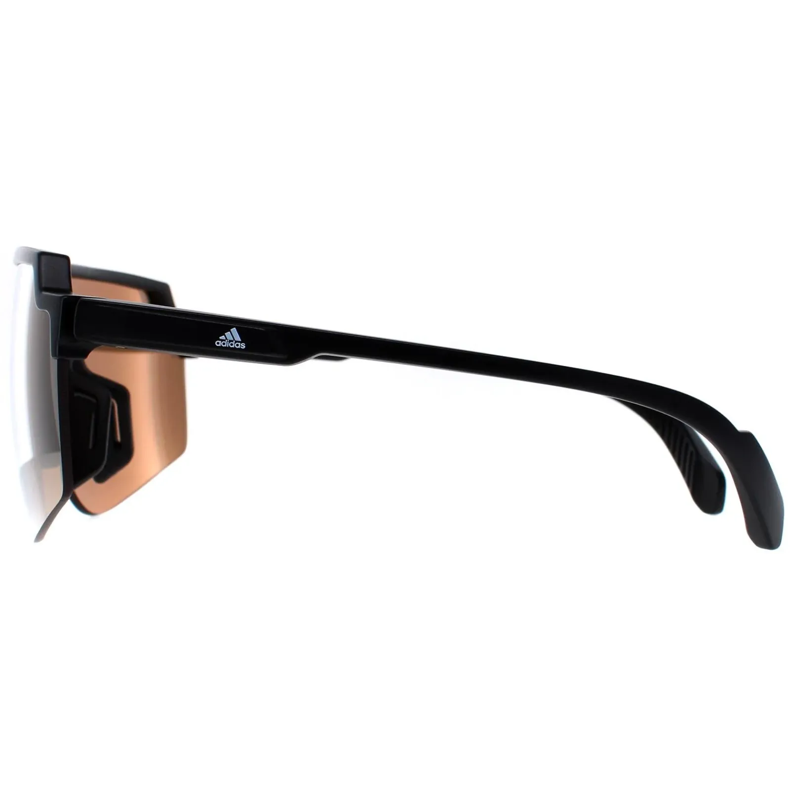 Adidas Shield^Sunglasses SP0018 01G Shiny Black Contrast Mirror Gold