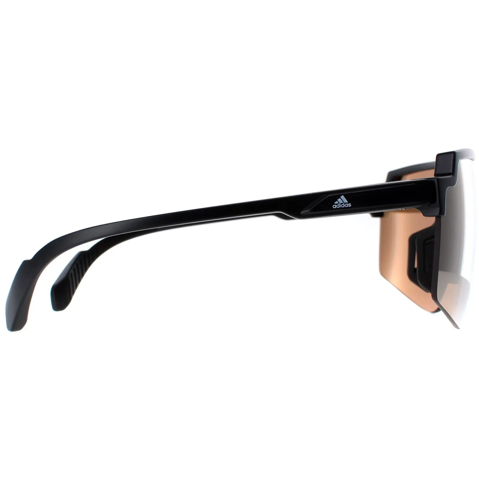 Adidas Shield^Sunglasses SP0018 01G Shiny Black Contrast Mirror Gold