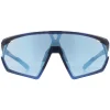 Adidas Shield^Sunglasses SP0001 91V Frosted Dark Blue Vario Azure Mirror Blue