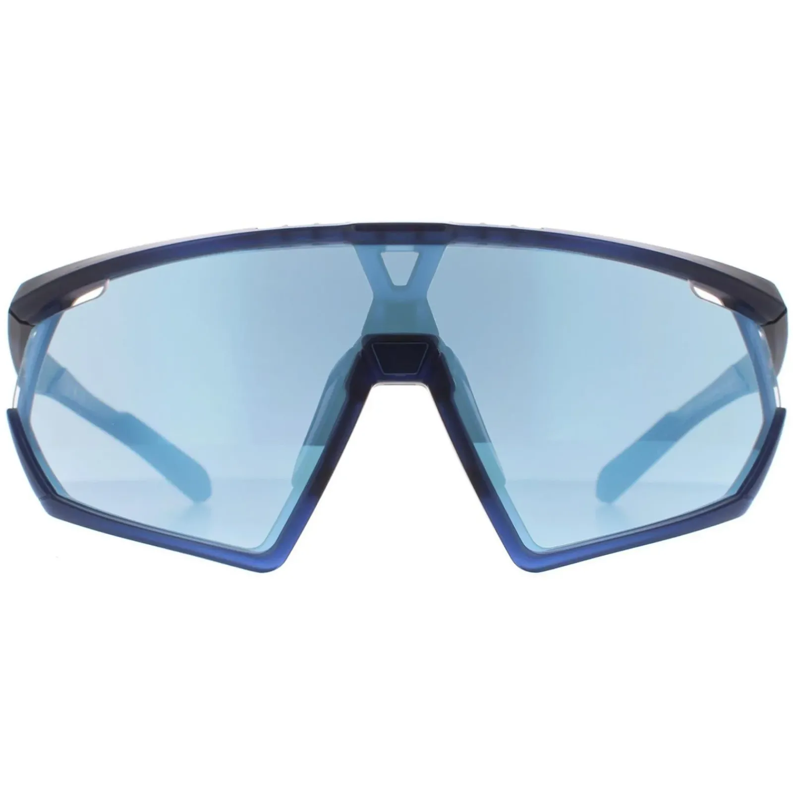Adidas Shield^Sunglasses SP0001 91V Frosted Dark Blue Vario Azure Mirror Blue