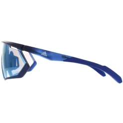 Adidas Shield^Sunglasses SP0001 91V Frosted Dark Blue Vario Azure Mirror Blue