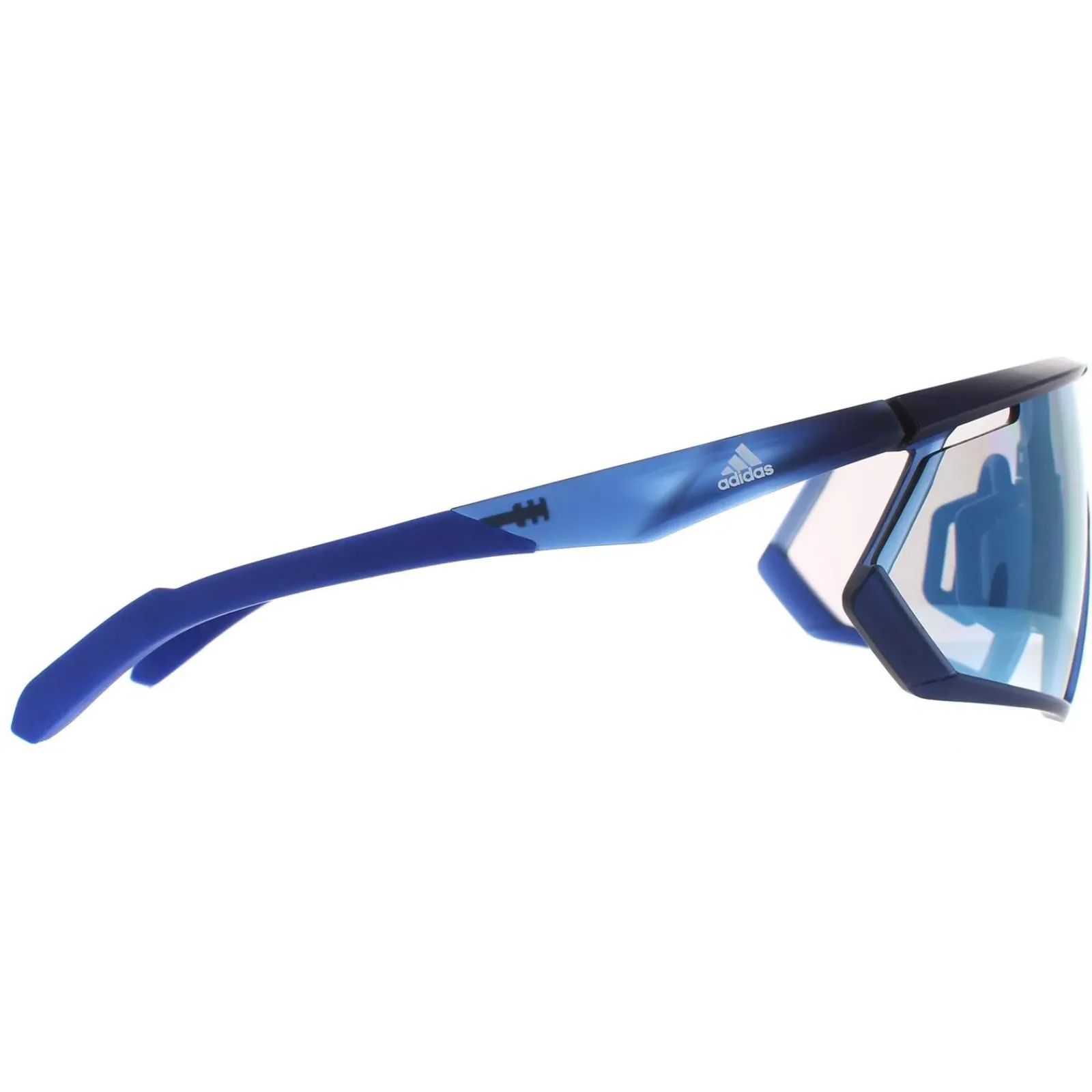 Adidas Shield^Sunglasses SP0001 91V Frosted Dark Blue Vario Azure Mirror Blue