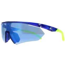 Adidas Shield^Sunglasses SP0027 91X Frosted Blue Vario Mirror Blue Photochrom