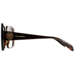 Alexander McQueen Square^Sunglasses AM0378S 002 Tortoise Brown Gradient