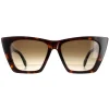Alexander McQueen Cat-Eye^Sunglasses AM0299S 002 Dark Havana Brown Gradient