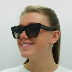 Alexander McQueen Cat-Eye^Sunglasses AM0299S 002 Dark Havana Brown Gradient