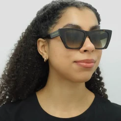 Alexander McQueen Cat-Eye^Sunglasses AM0299S 002 Dark Havana Brown Gradient