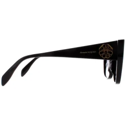 Alexander McQueen Cat-Eye^Sunglasses AM0284S 002 Black Grey Gradient