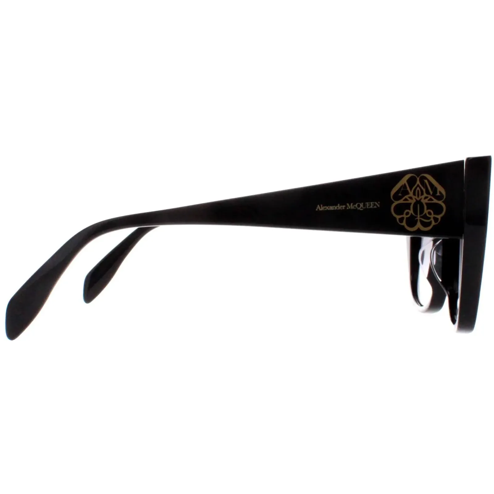 Alexander McQueen Cat-Eye^Sunglasses AM0284S 002 Black Grey Gradient