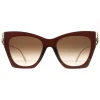 Alexander McQueen Cat-Eye^Sunglasses AM0375S 002 Brown Gold Brown Gradient