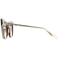 Alexander McQueen Cat-Eye^Sunglasses AM0375S 002 Brown Gold Brown Gradient