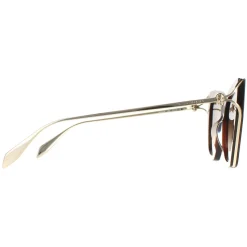 Alexander McQueen Cat-Eye^Sunglasses AM0375S 002 Brown Gold Brown Gradient