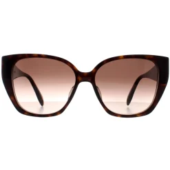 Alexander McQueen Cat-Eye^Sunglasses AM0284S 003 Dark Havana Brown Gradient