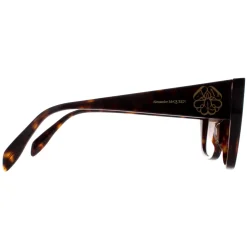 Alexander McQueen Cat-Eye^Sunglasses AM0284S 003 Dark Havana Brown Gradient
