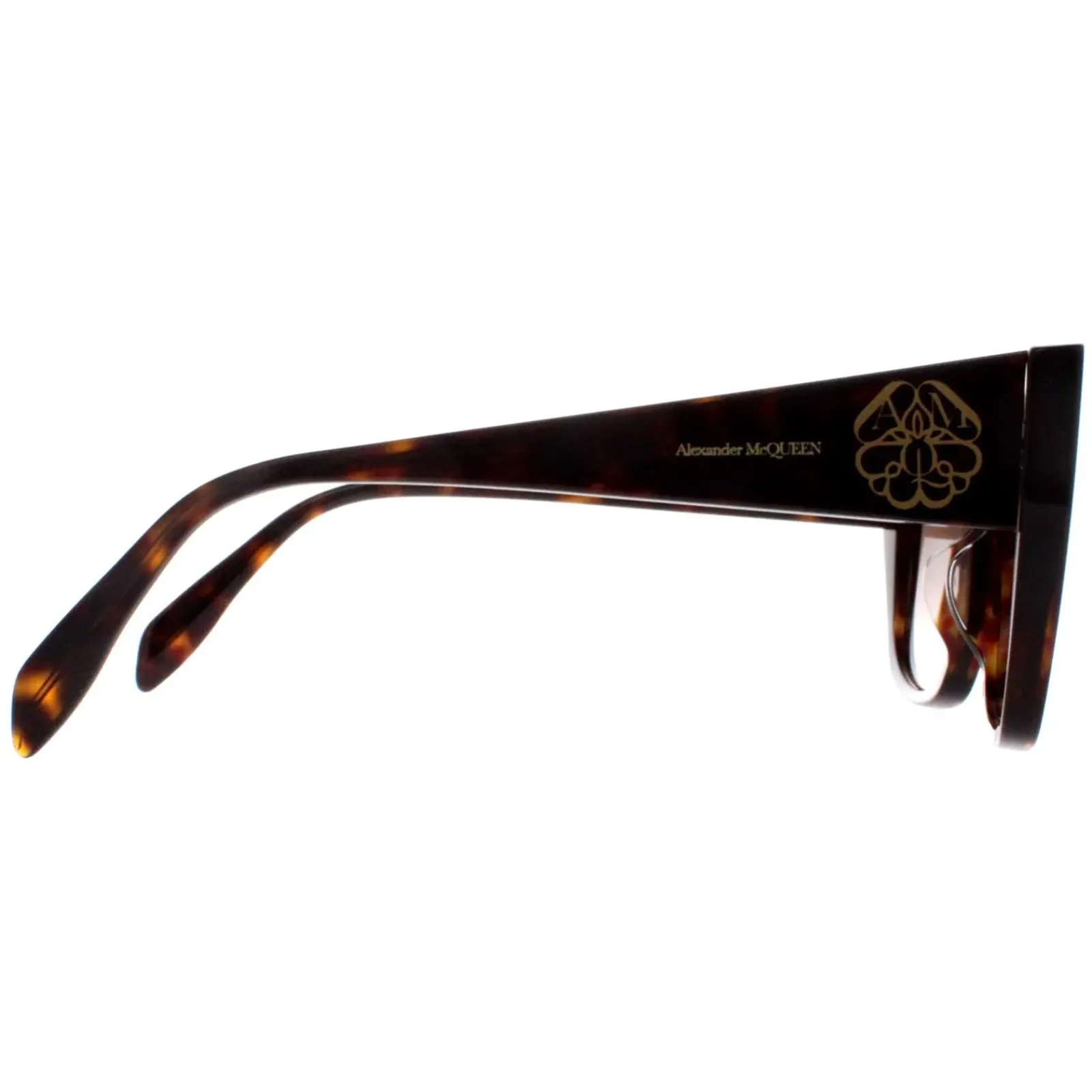 Alexander McQueen Cat-Eye^Sunglasses AM0284S 003 Dark Havana Brown Gradient