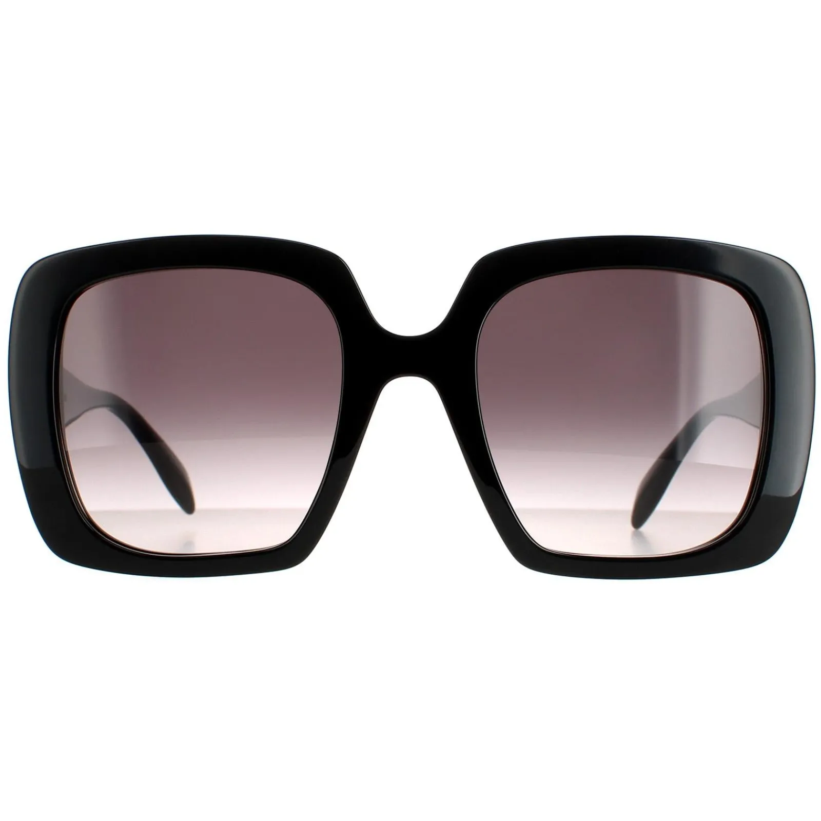 Alexander McQueen Square^Sunglasses AM0378S 001 Black Grey Gradient