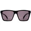 Alexander McQueen Square^Sunglasses AM0352S 001 Shiny Black and Dark Chrome G