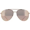 Armani Exchange Aviator^Sunglasses AX2043S 61034Z Shiny Rose Gold Grey Mirror