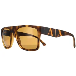 Armani Exchange Polarised|Square^Sunglasses AX4113S 802983 Matte Havana Bronze Polarize