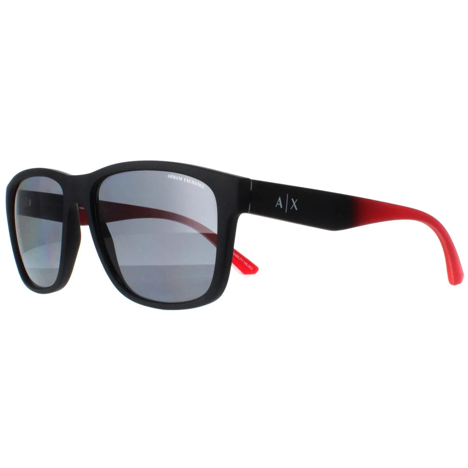 Armani Exchange Polarised|Square^Sunglasses AX4135S 807881 Matte Black Grey Polarized