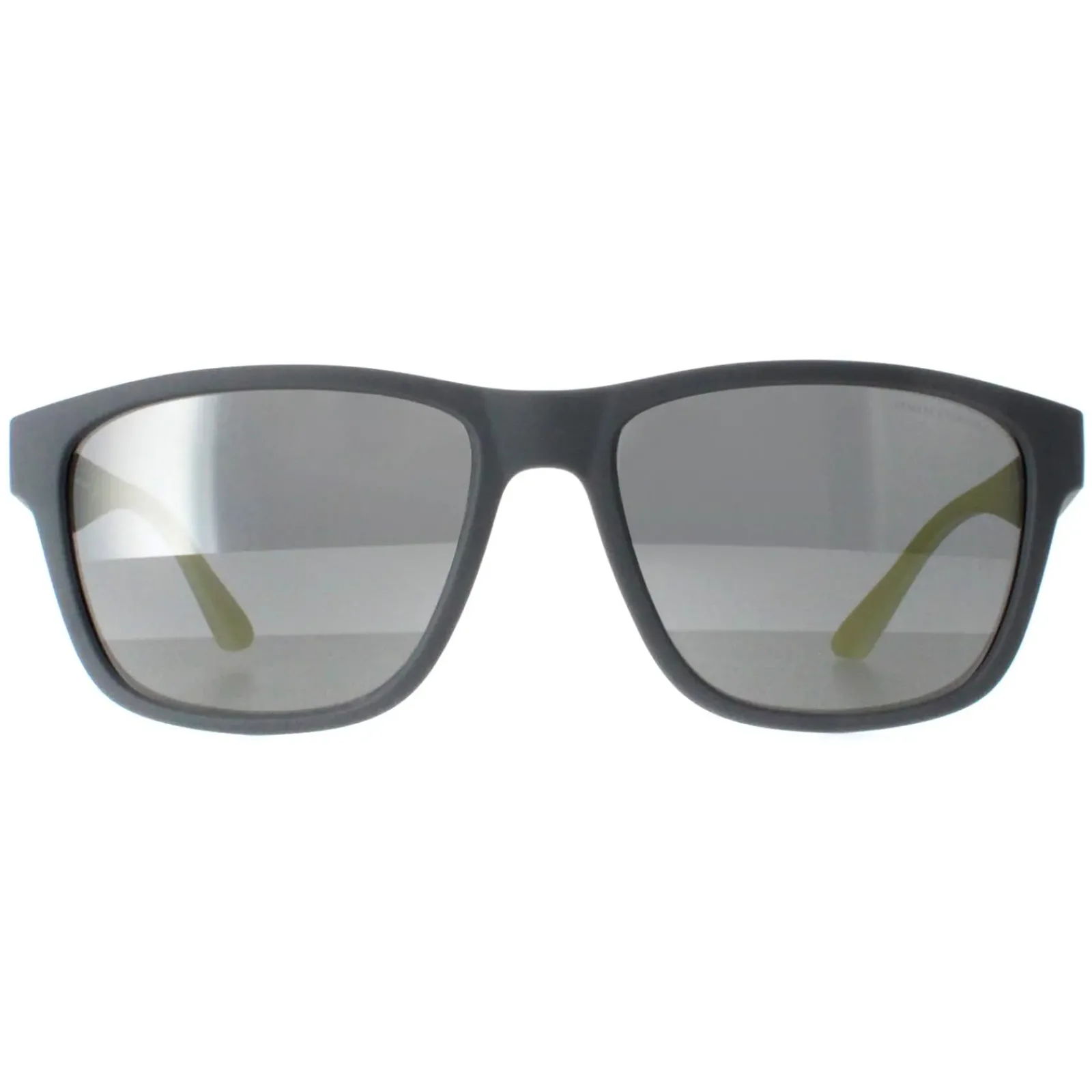 Armani Exchange Square^Sunglasses AX4135S 81806G Matte Grey Grey Mirror Silve