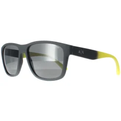 Armani Exchange Square^Sunglasses AX4135S 81806G Matte Grey Grey Mirror Silve