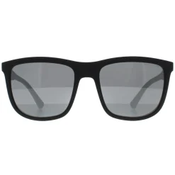 Armani Exchange Polarised|Square^Sunglasses AX4093S 8078Z3 Matte Black Silver Mirror Po