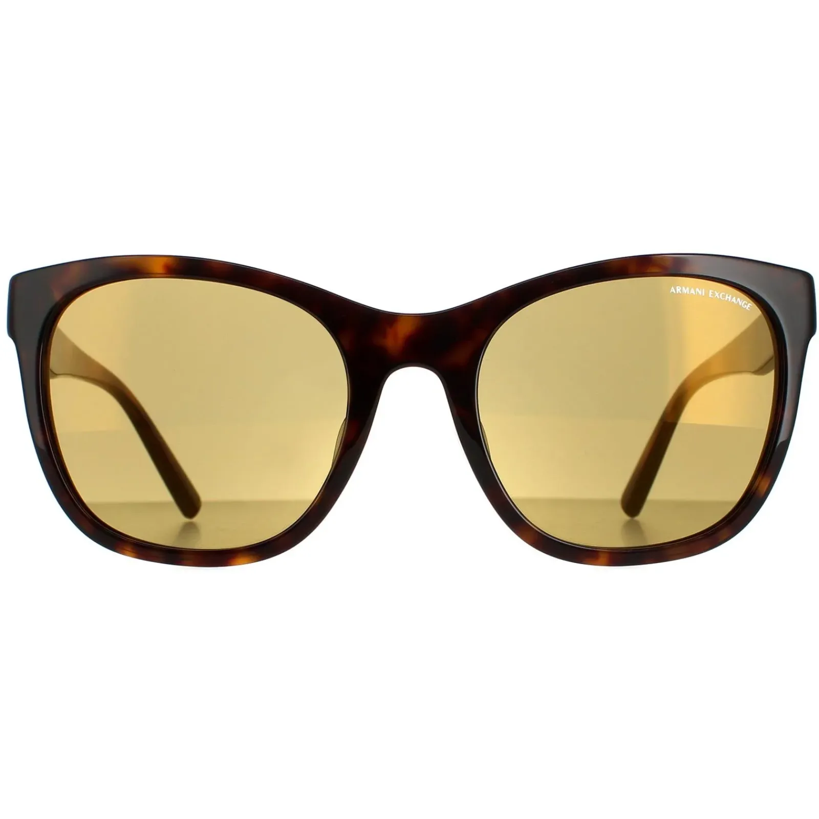 Armani Exchange Cat-Eye^Sunglasses AX4105SF 82135A Shiny Havana Gold Mirror