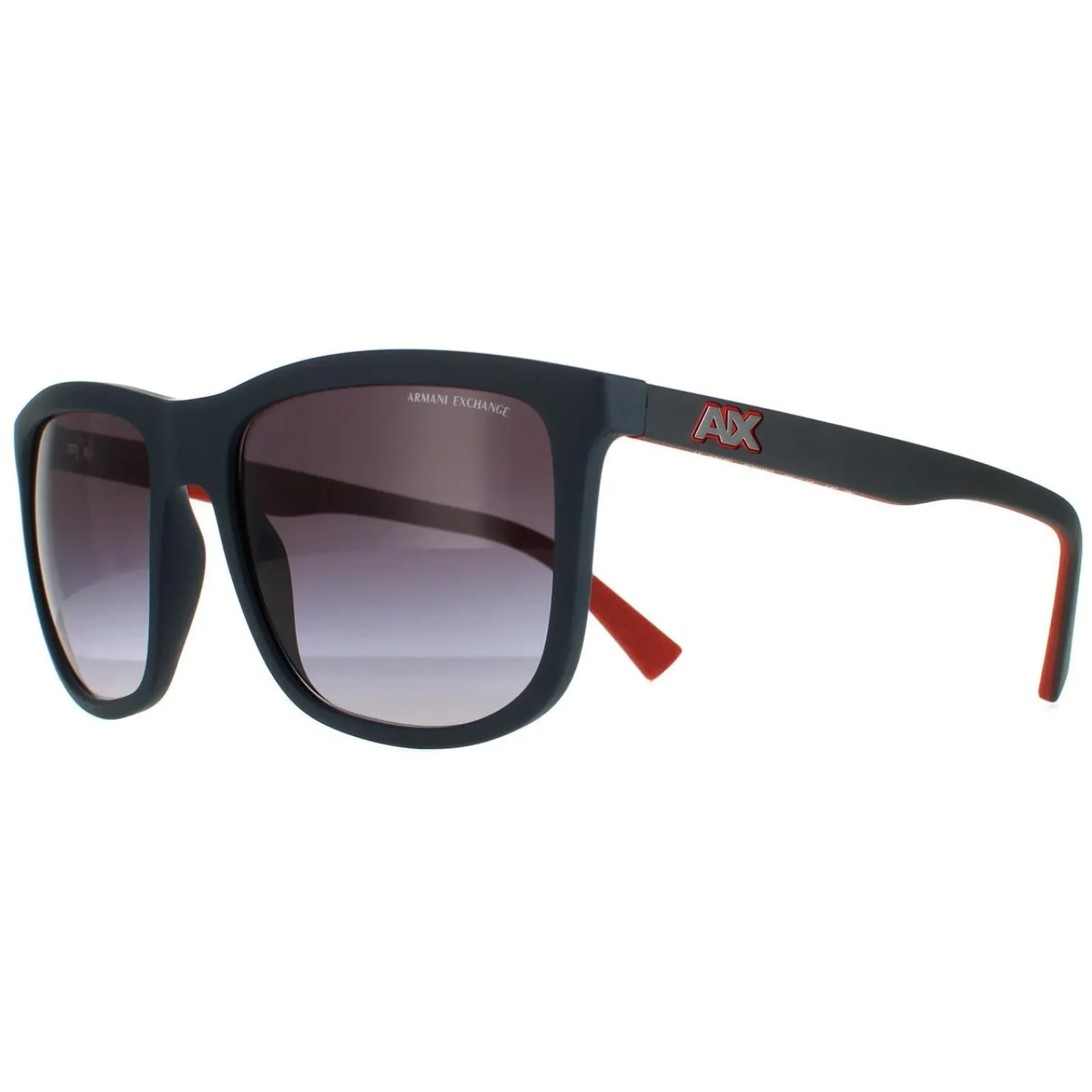 Armani Exchange Rectangle^Sunglasses AX4093S 82958G Matte Blue Grey Gradient