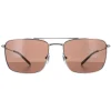 Arnette Rectangle^Sunglasses AN3088 Boulevardier 736/73 Silver Dark Brown