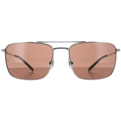 Arnette Rectangle^Sunglasses AN3088 Boulevardier 736/73 Silver Dark Brown