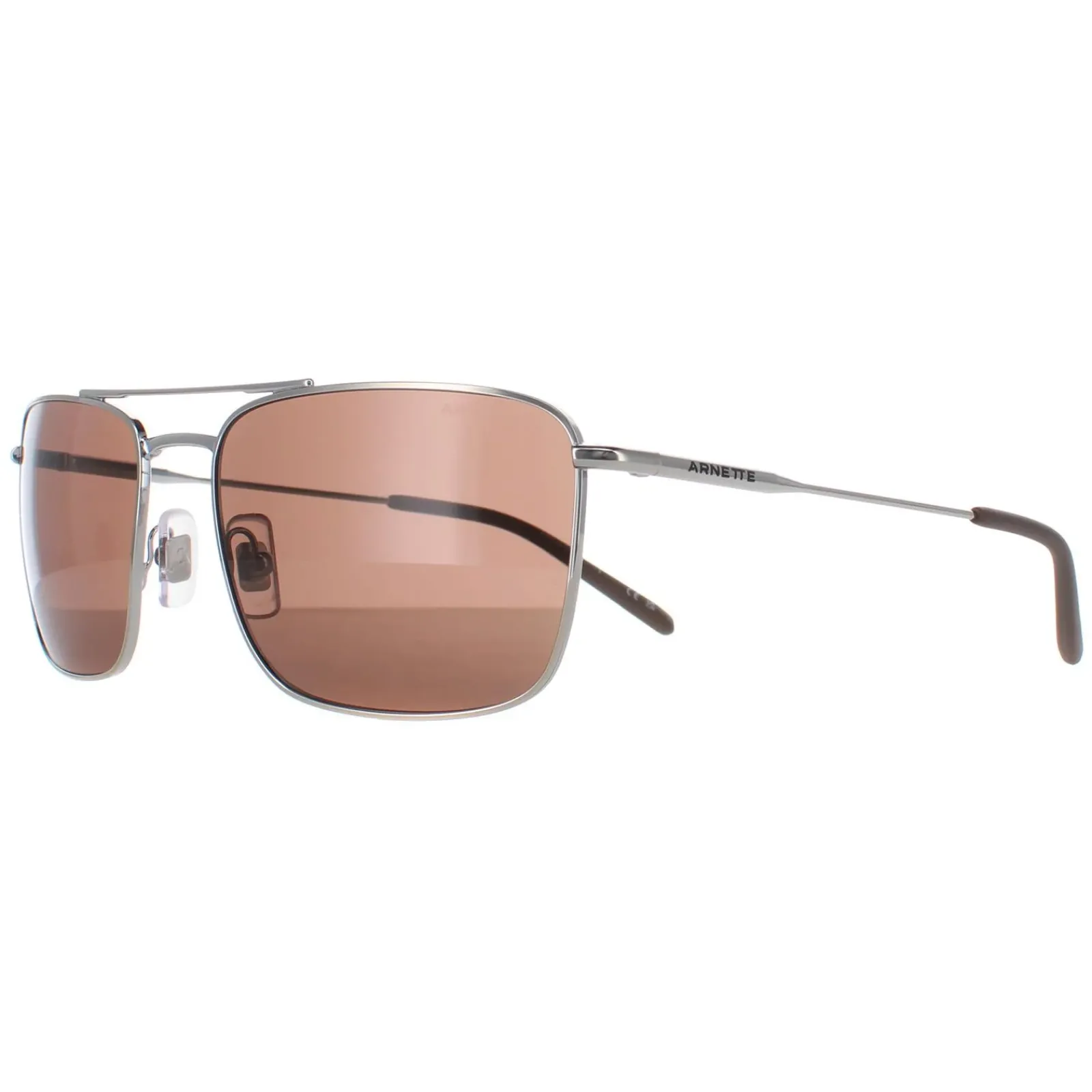 Arnette Rectangle^Sunglasses AN3088 Boulevardier 736/73 Silver Dark Brown