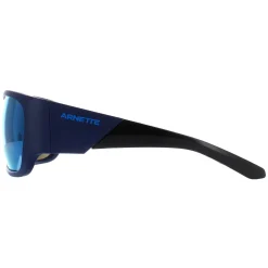 Arnette Square^Sunglasses AN4324 Lil' Snap 276222 Matte Blue Dark Grey Mirror