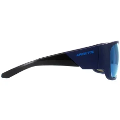 Arnette Square^Sunglasses AN4324 Lil' Snap 276222 Matte Blue Dark Grey Mirror