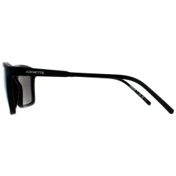 Arnette Polarised|Rectangle^Sunglasses AN4283 Shyguy 01/22 Matte Black Dark Grey Mirror Wa