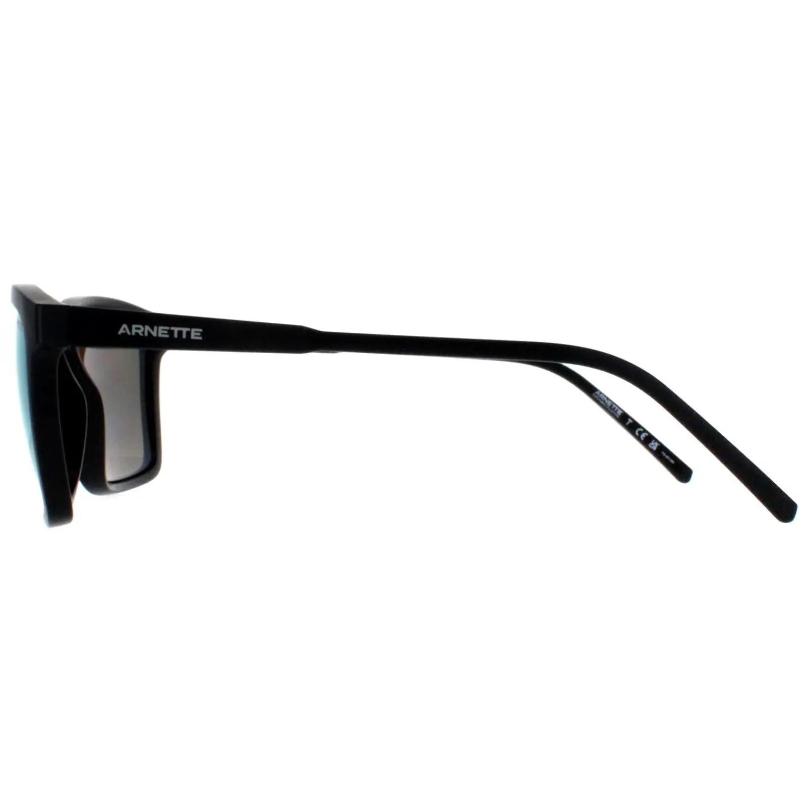 Arnette Polarised|Rectangle^Sunglasses AN4283 Shyguy 01/22 Matte Black Dark Grey Mirror Wa