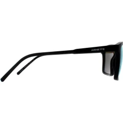 Arnette Polarised|Rectangle^Sunglasses AN4283 Shyguy 01/22 Matte Black Dark Grey Mirror Wa