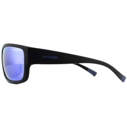 Arnette Rectangle^Sunglasses Bushwick 4256 01/22 Matte Black Dark Grey Mirror Wa
