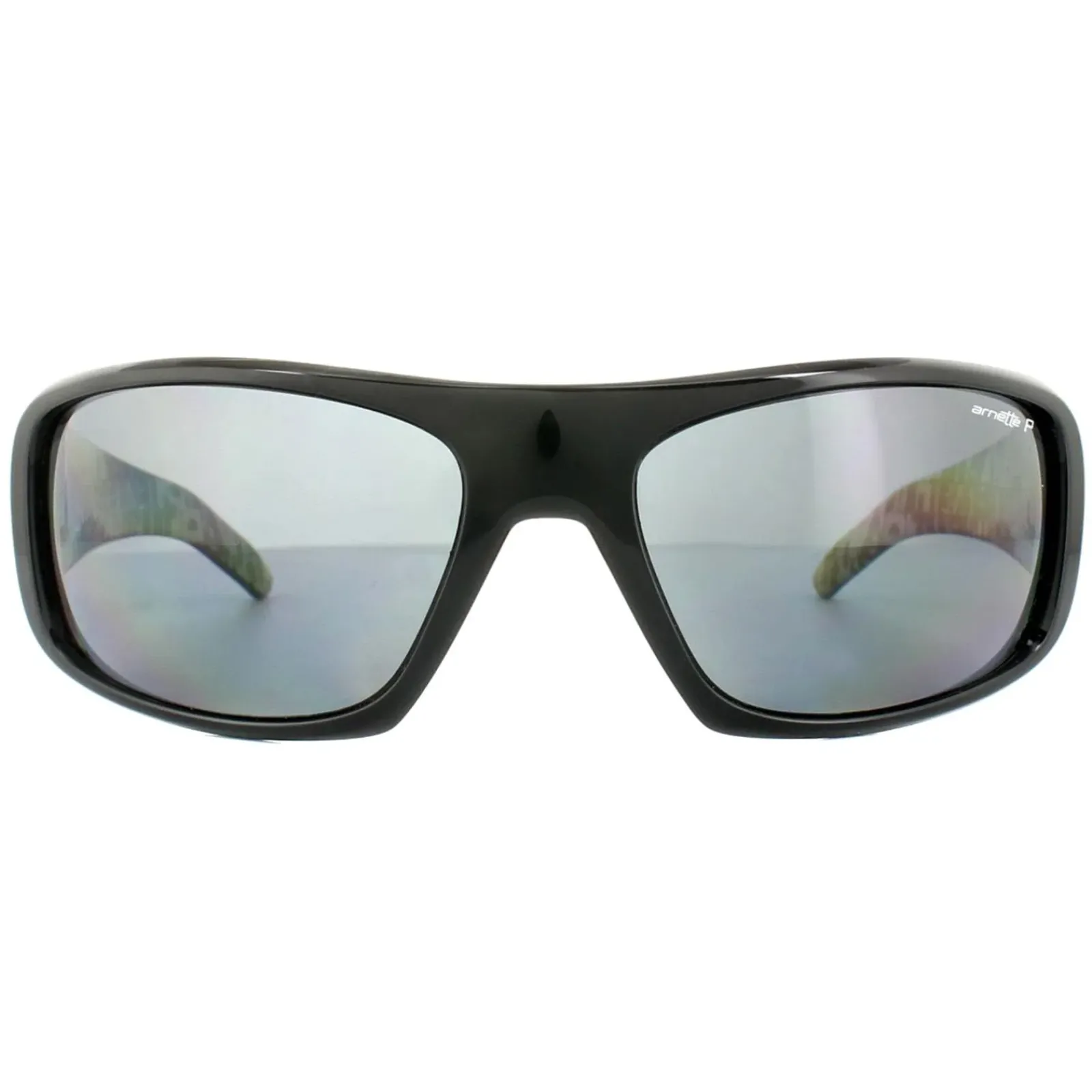 Arnette Polarised|Wrap^Sunglasses Hot Shot 4182 214981 Polished Black Graphics Inside