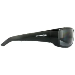 Arnette Polarised|Wrap^Sunglasses Hot Shot 4182 214981 Polished Black Graphics Inside