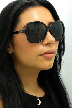 Atum Butterfly^Sunglasses Aelius C1 Shiny Black Smoke Grey