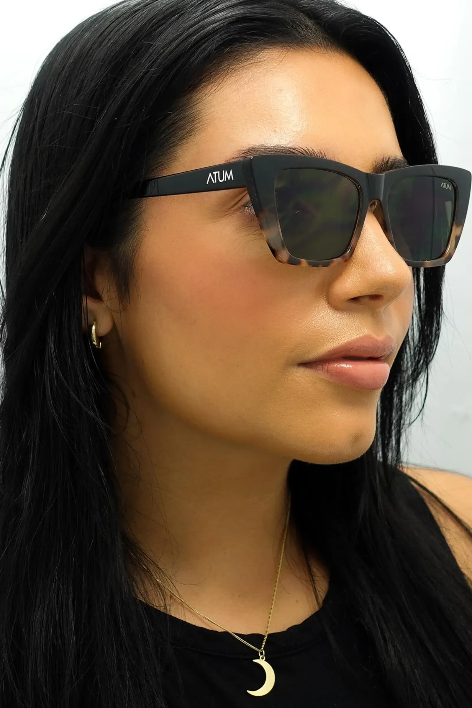 Atum Cat-Eye^Sunglasses Arid C2 Shiny Gradient Demi Smoke Grey
