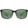 Atum Rectangle^Sunglasses Quill C2 Shiny Black G15 Green
