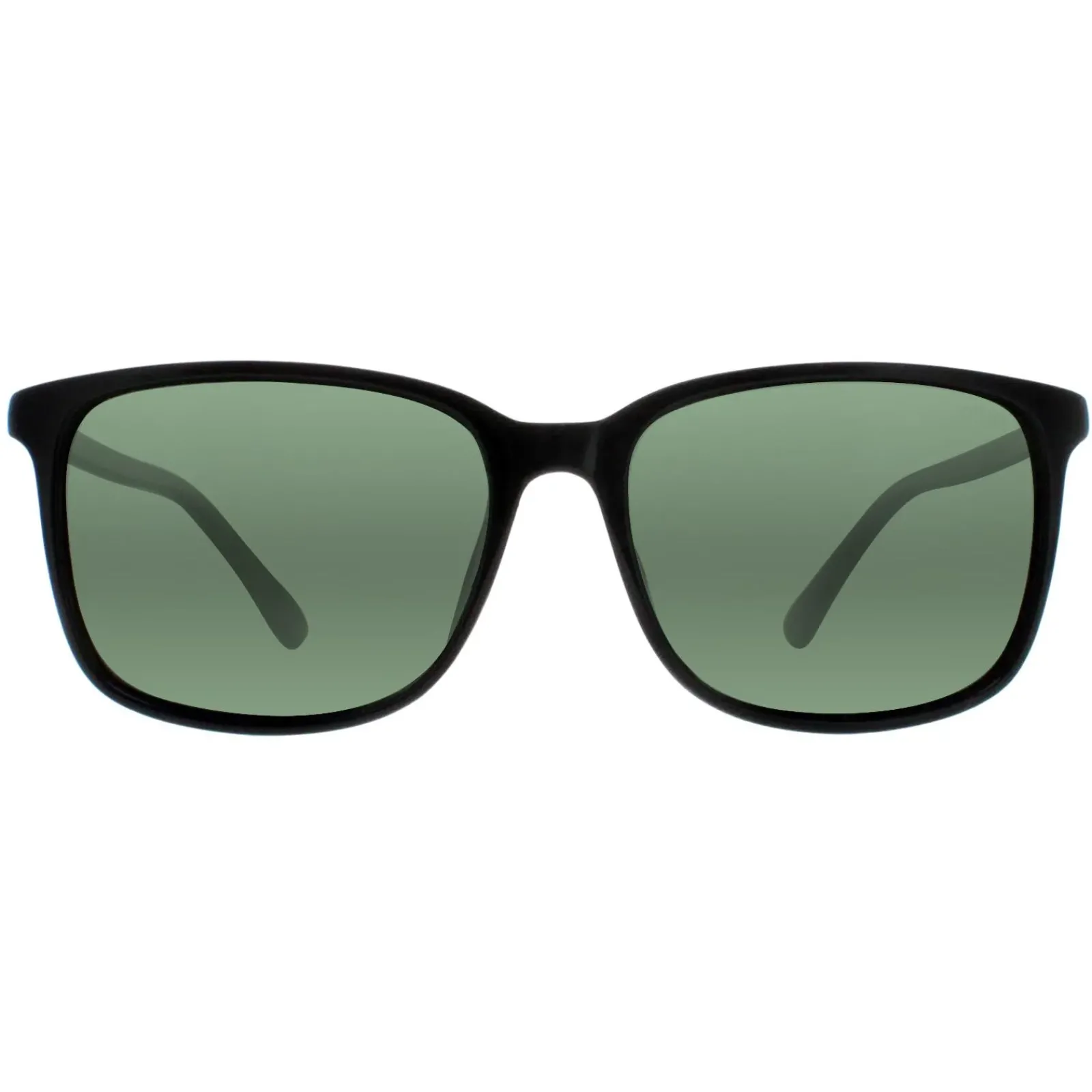 Atum Rectangle^Sunglasses Quill C2 Shiny Black G15 Green